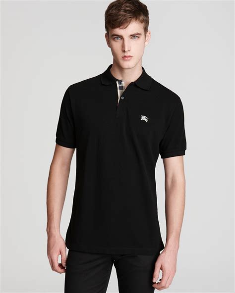 burberry brit men polo black|burberry polo shirts men's black.